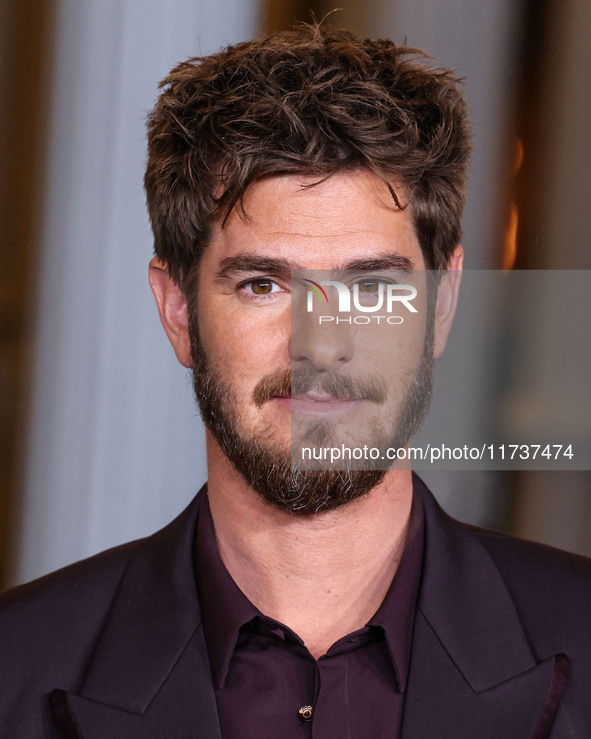 Andrew Garfield arrives at the 13th Annual LACMA Art + Film Gala 2024 presented by Gucci held at the Los Angeles County Museum of Art on Nov...