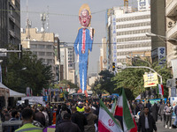 An effigy of Israeli Prime Minister Benjamin Netanyahu is pictured during an anti-U.S. and anti-Israel rally marking the anniversary of the...