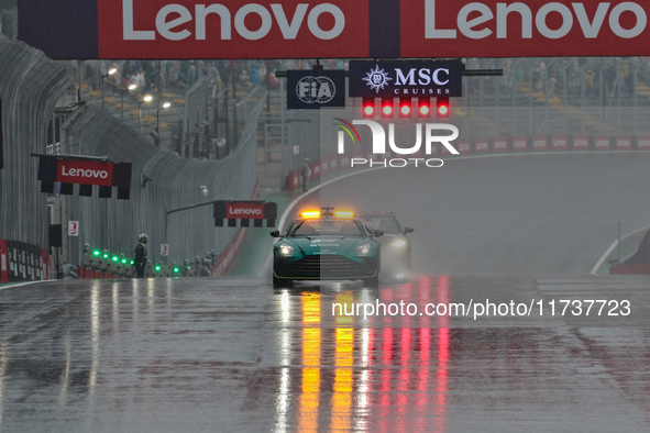 The Safety Car is present during the Formula 1 Lenovo Grande Premio De Sao Paulo 2024 in Sao Paulo, Brazil, on November 3, 2024. 