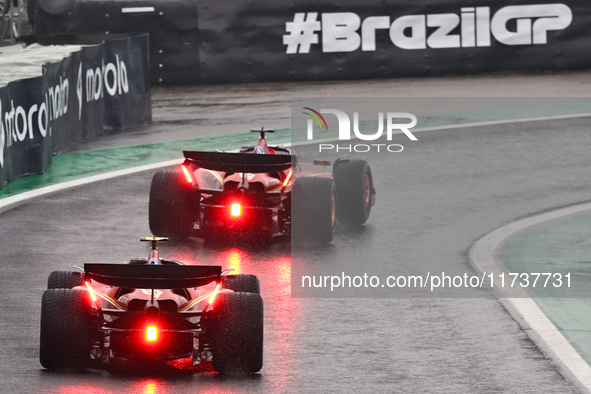 Charles Leclerc of Monaco drives the (16) Scuderia Ferrari SF-24 Ferrari during the Formula 1 Lenovo Grande Premio De Sao Paulo 2024 in Sao...