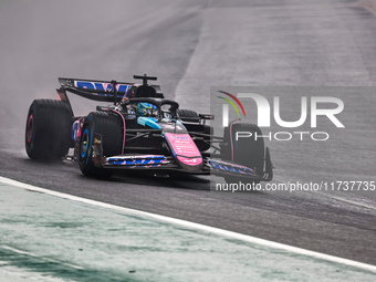 Esteban Ocon of France drives the (31) BWT Alpine F1 Team A524 Renault during the Formula 1 Lenovo Grande Premio De Sao Paulo 2024 in Sao Pa...