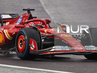 Charles Leclerc of Monaco drives the (16) Scuderia Ferrari SF-24 Ferrari during the Formula 1 Lenovo Grande Premio De Sao Paulo 2024 in Sao...