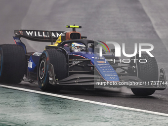 Franco Colapinto of Argentina drives the (43) Williams Racing FW46 Mercedes during the Formula 1 Lenovo Grande Premio De Sao Paulo 2024 in S...