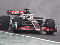 Oliver Bearman of the UK drives the (50) MoneyGram Haas F1 Team VF-24 Ferrari during the Formula 1 Lenovo Grande Premio De Sao Paulo 2024 in...