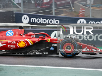 Charles Leclerc of Monaco drives the (16) Scuderia Ferrari SF-24 Ferrari during the Formula 1 Lenovo Grande Premio De Sao Paulo 2024 in Sao...