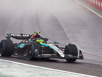 Lewis Hamilton of the UK drives the (44) Mercedes-AMG Petronas F1 Team F1 W15 E Performance Mercedes during the Formula 1 Lenovo Grande Prem...