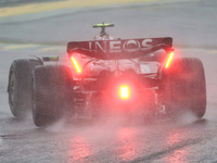 Lewis Hamilton of the UK drives the (44) Mercedes-AMG Petronas F1 Team F1 W15 E Performance Mercedes during the Formula 1 Lenovo Grande Prem...