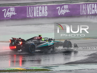 Lewis Hamilton of the UK drives the (44) Mercedes-AMG Petronas F1 Team F1 W15 E Performance Mercedes during the Formula 1 Lenovo Grande Prem...