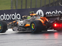 Lando Norris of the UK drives the McLaren F1 Team MCL38 Mercedes during the Formula 1 Lenovo Grande Premio De Sao Paulo 2024 in Sao Paulo, B...