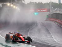 Carlos Sainz Jr. of Spain drives the (55) Scuderia Ferrari SF-24 Ferrari during the Formula 1 Lenovo Grande Premio De Sao Paulo 2024 in Sao...