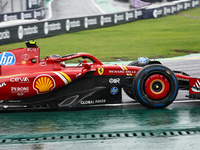 Carlos Sainz Jr. of Spain drives the (55) Scuderia Ferrari SF-24 Ferrari during the Formula 1 Lenovo Grande Premio De Sao Paulo 2024 in Sao...