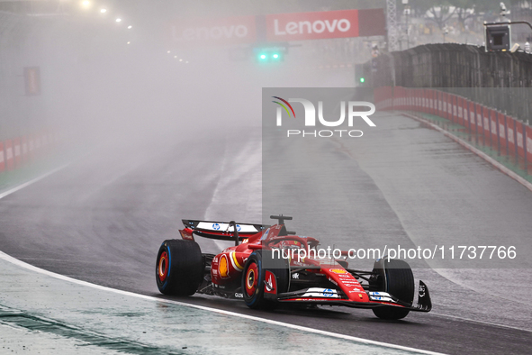 Charles Leclerc of Monaco drives the (16) Scuderia Ferrari SF-24 Ferrari during the Formula 1 Lenovo Grande Premio De Sao Paulo 2024 in Sao...