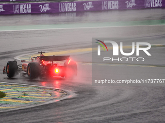 Charles Leclerc of Monaco drives the (16) Scuderia Ferrari SF-24 Ferrari during the Formula 1 Lenovo Grande Premio De Sao Paulo 2024 in Sao...