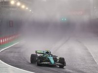 Fernando Alonso of Spain drives the (14) Aston Martin Aramco Cognizant F1 Team AMR24 Mercedes during the Formula 1 Lenovo Grande Premio De S...