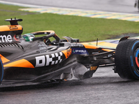 Oscar Piastri of Australia drives the (81) McLaren F1 Team MCL38 Mercedes during the Formula 1 Lenovo Grande Premio De Sao Paulo 2024 in Sao...