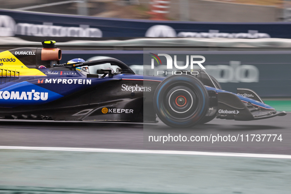 Franco Colapinto of Argentina drives the (43) Williams Racing FW46 Mercedes during the Formula 1 Lenovo Grande Premio De Sao Paulo 2024 in S...