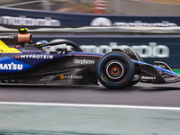 Franco Colapinto of Argentina drives the (43) Williams Racing FW46 Mercedes during the Formula 1 Lenovo Grande Premio De Sao Paulo 2024 in S...