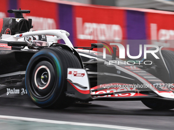 Oliver Bearman of the UK drives the (50) MoneyGram Haas F1 Team VF-24 Ferrari during the Formula 1 Lenovo Grande Premio De Sao Paulo 2024 in...