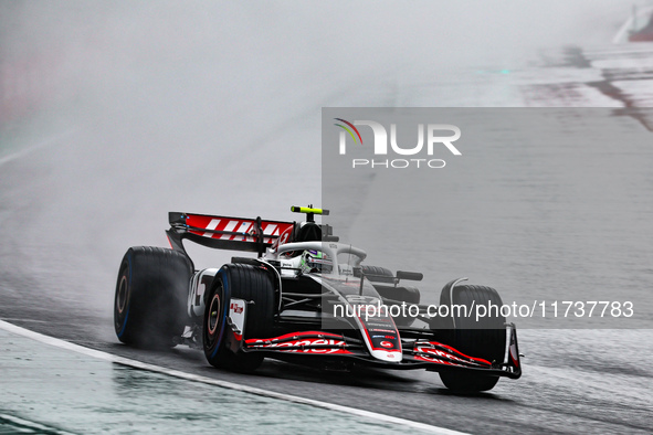 Nico Hulkenberg of Germany drives the (27) MoneyGram Haas F1 Team VF-24 Ferrari during the Formula 1 Lenovo Grande Premio De Sao Paulo 2024...