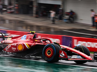 Carlos Sainz Jr. of Spain drives the (55) Scuderia Ferrari SF-24 Ferrari during the Formula 1 Lenovo Grande Premio De Sao Paulo 2024 in Sao...