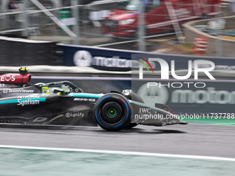 Lewis Hamilton of the UK drives the (44) Mercedes-AMG Petronas F1 Team F1 W15 E Performance Mercedes during the Formula 1 Lenovo Grande Prem...