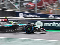 Lewis Hamilton of the UK drives the (44) Mercedes-AMG Petronas F1 Team F1 W15 E Performance Mercedes during the Formula 1 Lenovo Grande Prem...