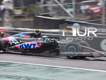 Pierre Gasly of France drives the (10) BWT Alpine F1 Team A524 Renault during the Formula 1 Lenovo Grande Premio De Sao Paulo 2024 in Sao Pa...