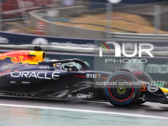 Max Verstappen of the Netherlands drives the Oracle Red Bull Racing RB20 Honda RBPT during the Formula 1 Lenovo Grande Premio De Sao Paulo 2...