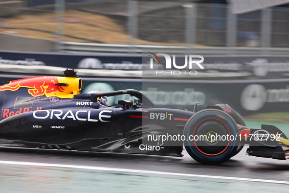 Max Verstappen of the Netherlands drives the Oracle Red Bull Racing RB20 Honda RBPT during the Formula 1 Lenovo Grande Premio De Sao Paulo 2...