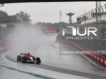 Charles Leclerc of Monaco drives the (16) Scuderia Ferrari SF-24 Ferrari during the Formula 1 Lenovo Grande Premio De Sao Paulo 2024 in Sao...