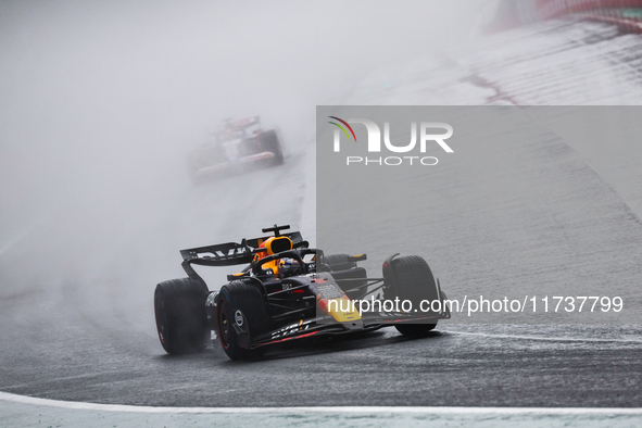 Max Verstappen of the Netherlands drives the Oracle Red Bull Racing RB20 Honda RBPT during the Formula 1 Lenovo Grande Premio De Sao Paulo 2...