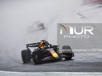 Max Verstappen of the Netherlands drives the Oracle Red Bull Racing RB20 Honda RBPT during the Formula 1 Lenovo Grande Premio De Sao Paulo 2...