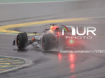 Max Verstappen of the Netherlands drives the Oracle Red Bull Racing RB20 Honda RBPT during the Formula 1 Lenovo Grande Premio De Sao Paulo 2...