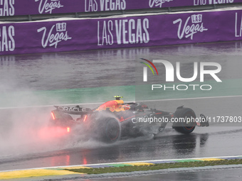 Sergio Perez of Mexico drives the (11) Oracle Red Bull Racing RB20 Honda RBPT during the Formula 1 Lenovo Grande Premio De Sao Paulo 2024 in...