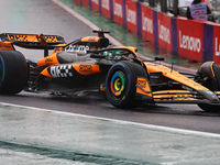 Oscar Piastri of Australia drives the (81) McLaren F1 Team MCL38 Mercedes during the Formula 1 Lenovo Grande Premio De Sao Paulo 2024 in Sao...