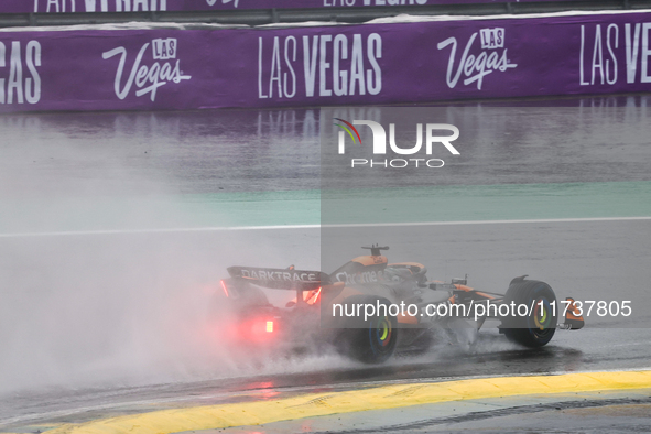 Oscar Piastri of Australia drives the (81) McLaren F1 Team MCL38 Mercedes during the Formula 1 Lenovo Grande Premio De Sao Paulo 2024 in Sao...