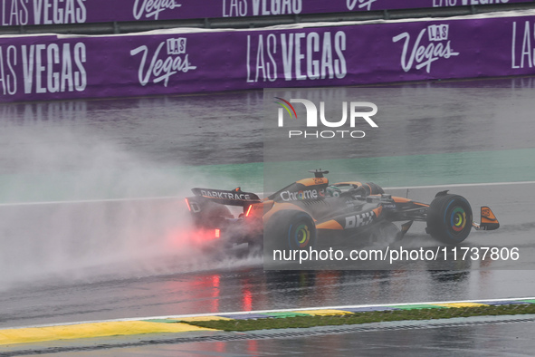 Oscar Piastri of Australia drives the (81) McLaren F1 Team MCL38 Mercedes during the Formula 1 Lenovo Grande Premio De Sao Paulo 2024 in Sao...