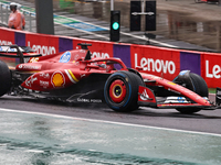 Charles Leclerc of Monaco drives the (16) Scuderia Ferrari SF-24 Ferrari during the Formula 1 Lenovo Grande Premio De Sao Paulo 2024 in Sao...