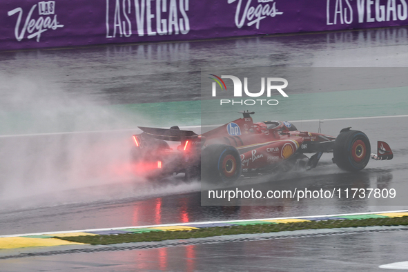 Charles Leclerc of Monaco drives the (16) Scuderia Ferrari SF-24 Ferrari during the Formula 1 Lenovo Grande Premio De Sao Paulo 2024 in Sao...