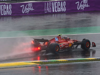 Carlos Sainz Jr. of Spain drives the (55) Scuderia Ferrari SF-24 Ferrari during the Formula 1 Lenovo Grande Premio De Sao Paulo 2024 in Sao...