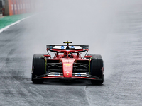 Carlos Sainz Jr. of Spain drives the (55) Scuderia Ferrari SF-24 Ferrari during the Formula 1 Lenovo Grande Premio De Sao Paulo 2024 in Sao...