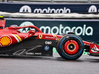 Carlos Sainz Jr. of Spain drives the (55) Scuderia Ferrari SF-24 Ferrari during the Formula 1 Lenovo Grande Premio De Sao Paulo 2024 in Sao...