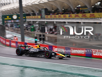 Sergio Perez of Mexico drives the (11) Oracle Red Bull Racing RB20 Honda RBPT during the Formula 1 Lenovo Grande Premio De Sao Paulo 2024 in...