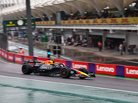 Sergio Perez of Mexico drives the (11) Oracle Red Bull Racing RB20 Honda RBPT during the Formula 1 Lenovo Grande Premio De Sao Paulo 2024 in...