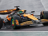 Oscar Piastri of Australia drives the (81) McLaren F1 Team MCL38 Mercedes during the Formula 1 Lenovo Grande Premio De Sao Paulo 2024 in Sao...