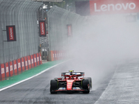 Carlos Sainz Jr. of Spain drives the (55) Scuderia Ferrari SF-24 Ferrari during the Formula 1 Lenovo Grande Premio De Sao Paulo 2024 in Sao...