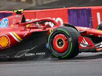 Carlos Sainz Jr. of Spain drives the (55) Scuderia Ferrari SF-24 Ferrari during the Formula 1 Lenovo Grande Premio De Sao Paulo 2024 in Sao...