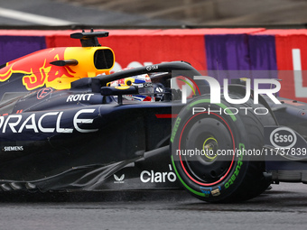 Max Verstappen of the Netherlands drives the Oracle Red Bull Racing RB20 Honda RBPT during the Formula 1 Lenovo Grande Premio De Sao Paulo 2...