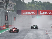 Charles Leclerc of Monaco drives the (16) Scuderia Ferrari SF-24 Ferrari during the Formula 1 Lenovo Grande Premio De Sao Paulo 2024 in Sao...