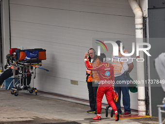 Carlos Sainz Jr. participates in the Formula 1 Lenovo Grande Premio De Sao Paulo 2024 in Sao Paulo, Brazil, on November 3, 2024. (